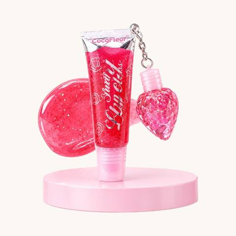 Lip Oil Duplo com Pingente de Morango